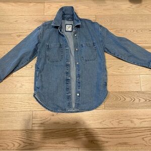 Blue Denim Button-Up Shirt